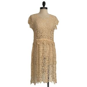 Authentic Vintage Double RL Ralph Lauren Havana Hand Crochet Dress -No Size -NWT
